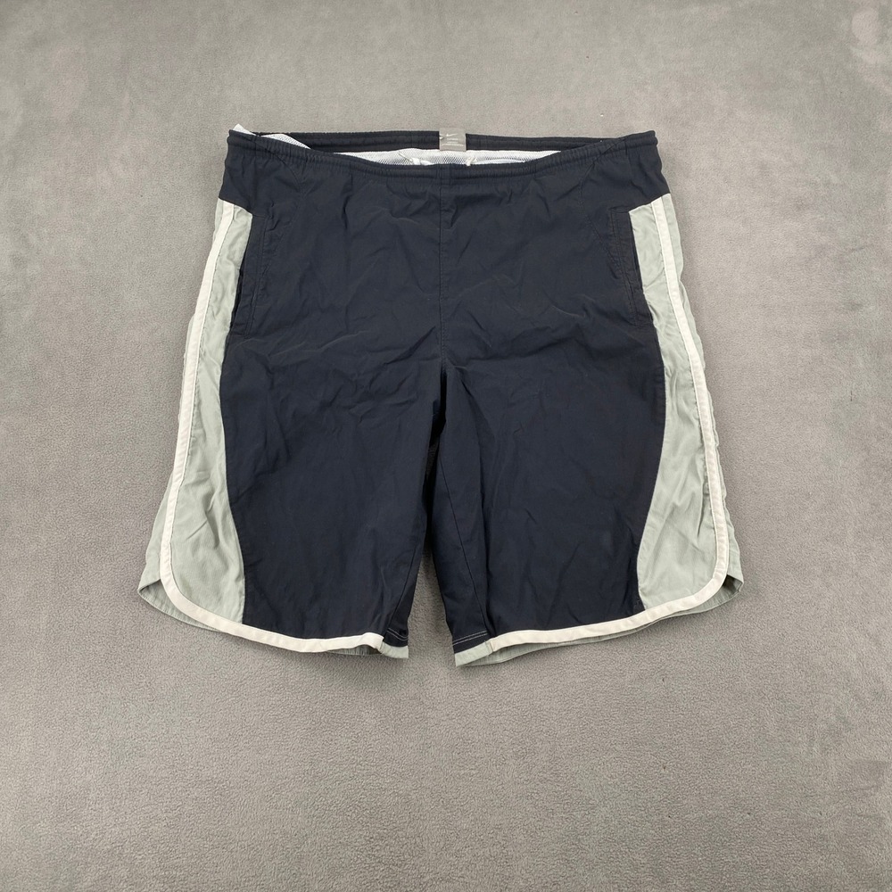 Nike Mens Swim Trunks Black Grey Mesh Lined Board Shorts XL Drawstring 8312